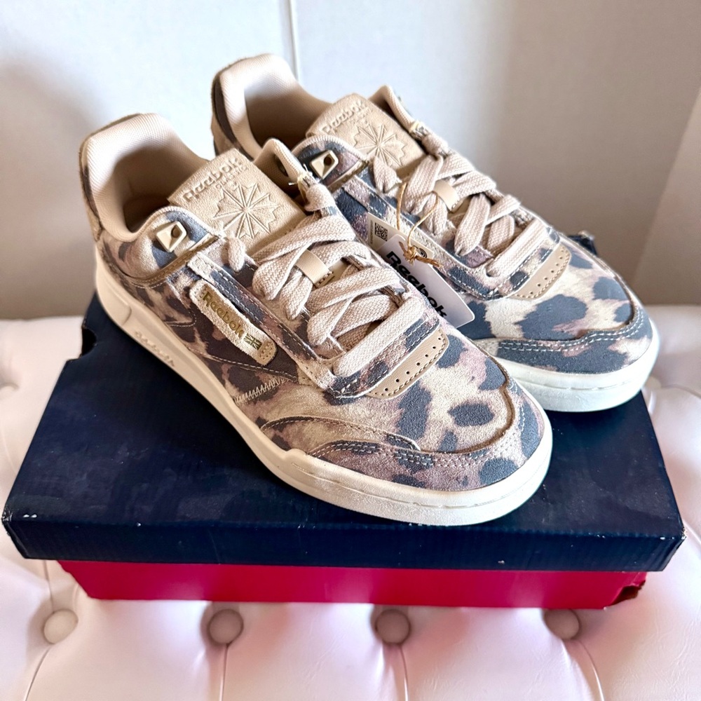 Reebok Women's Sneakers - Leopard Print and Beige